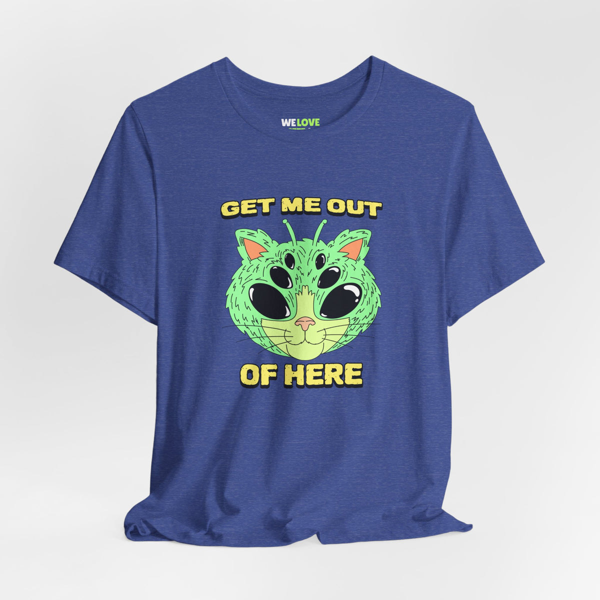 Get Me Out Of Here CatUFO Sci-Fi T-Shirt-welovescifi.net