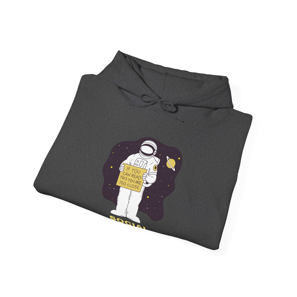 Social Distancing Astronaut Hoodie | Funny Sci-Fi Pullover