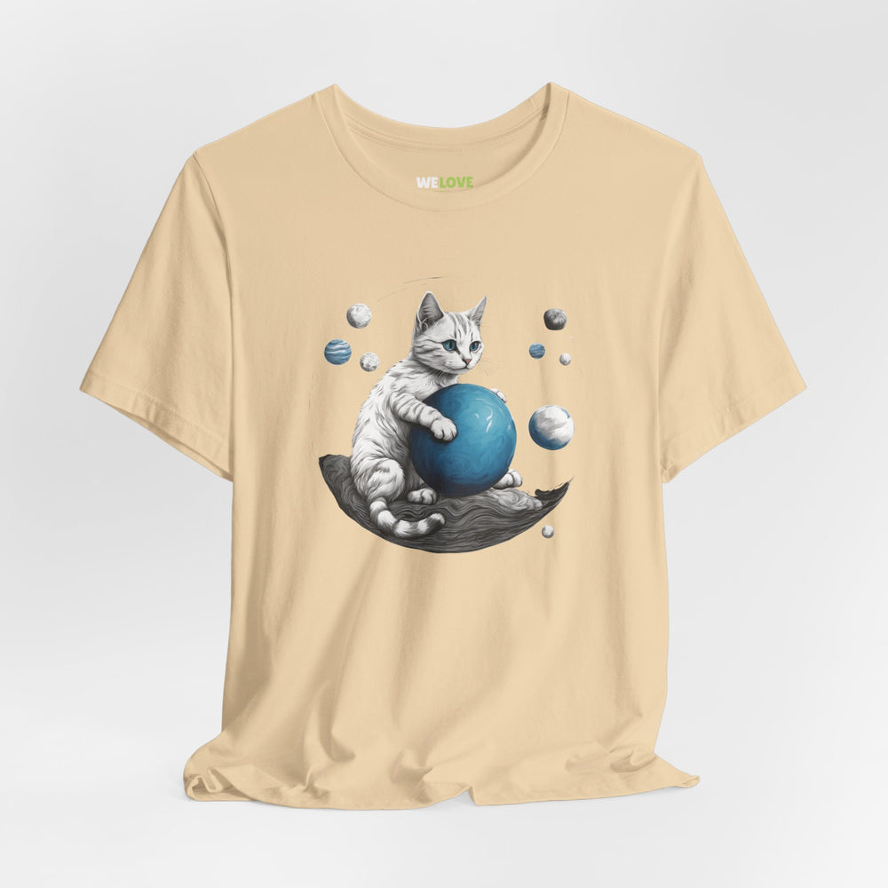 Space Player Cat Sci-Fi T-Shirt | Unique Sci-Fi Tees