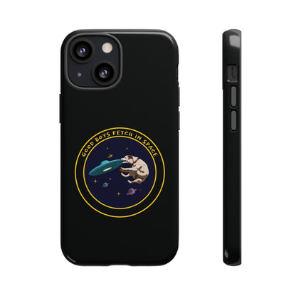 Good Boys Fetch in Space: Funny Dog Sci-Fi iPhone Cases