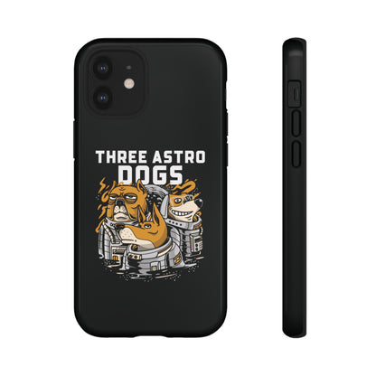 Three Astro Dogs Funny Sci-Fi Tough iPhone Mobile Cases-welovescifi.net