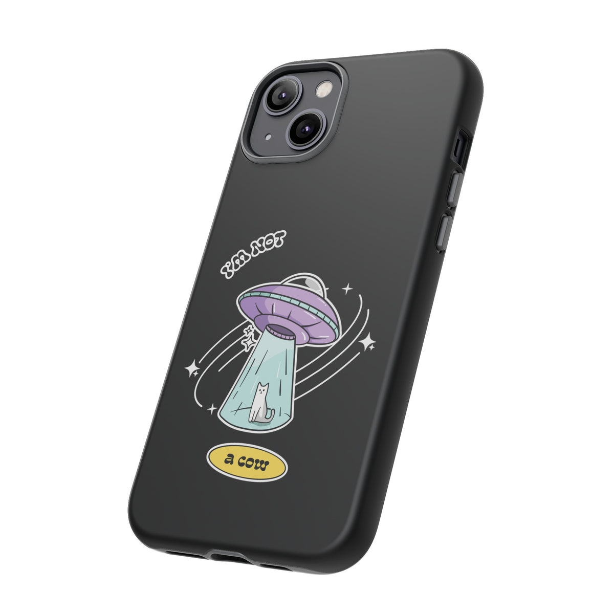 Funny Sci-Fi iPhone Cases | Not a Roswell Cow UFO Design