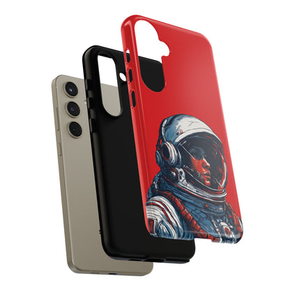 Astronaut In Red SpaceArt Tough Samsung Galaxy Mobile Cases