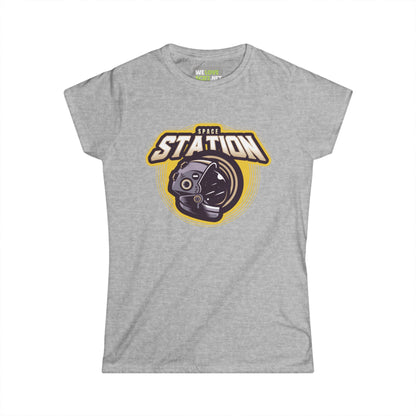 Space Station Astronaut Woman's Tee Sci-Fi Apparel