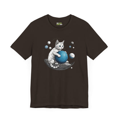 Space Player Cat Sci-Fi T-Shirt | Unique Sci-Fi Tees