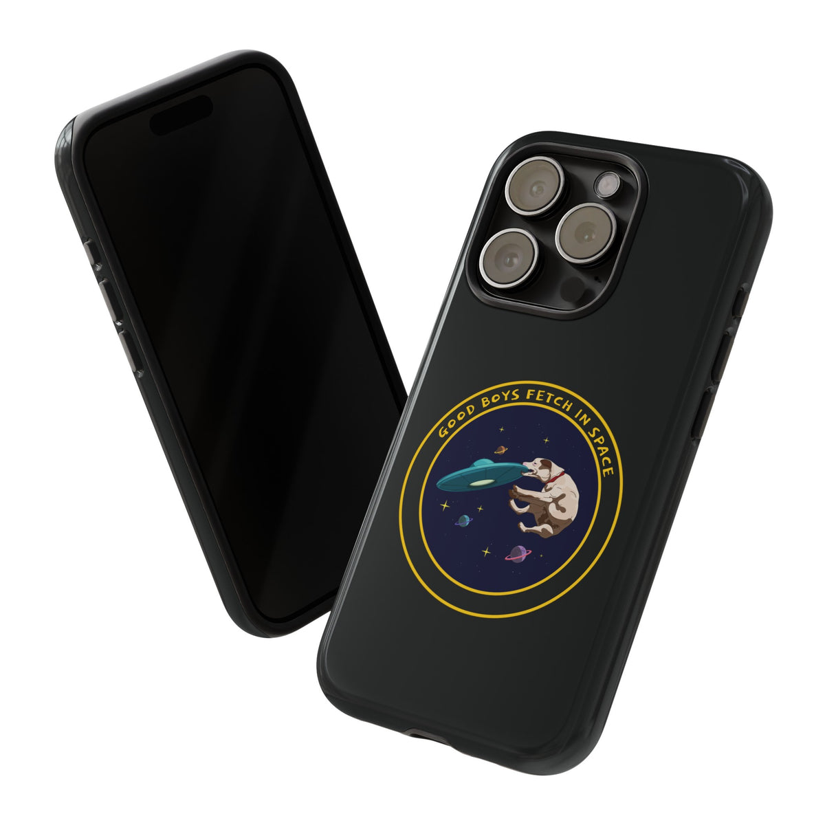 Good Boys Fetch in Space: Funny Dog Sci-Fi iPhone Cases