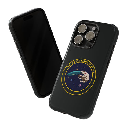 Good Boys Fetch in Space: Funny Dog Sci-Fi iPhone Cases