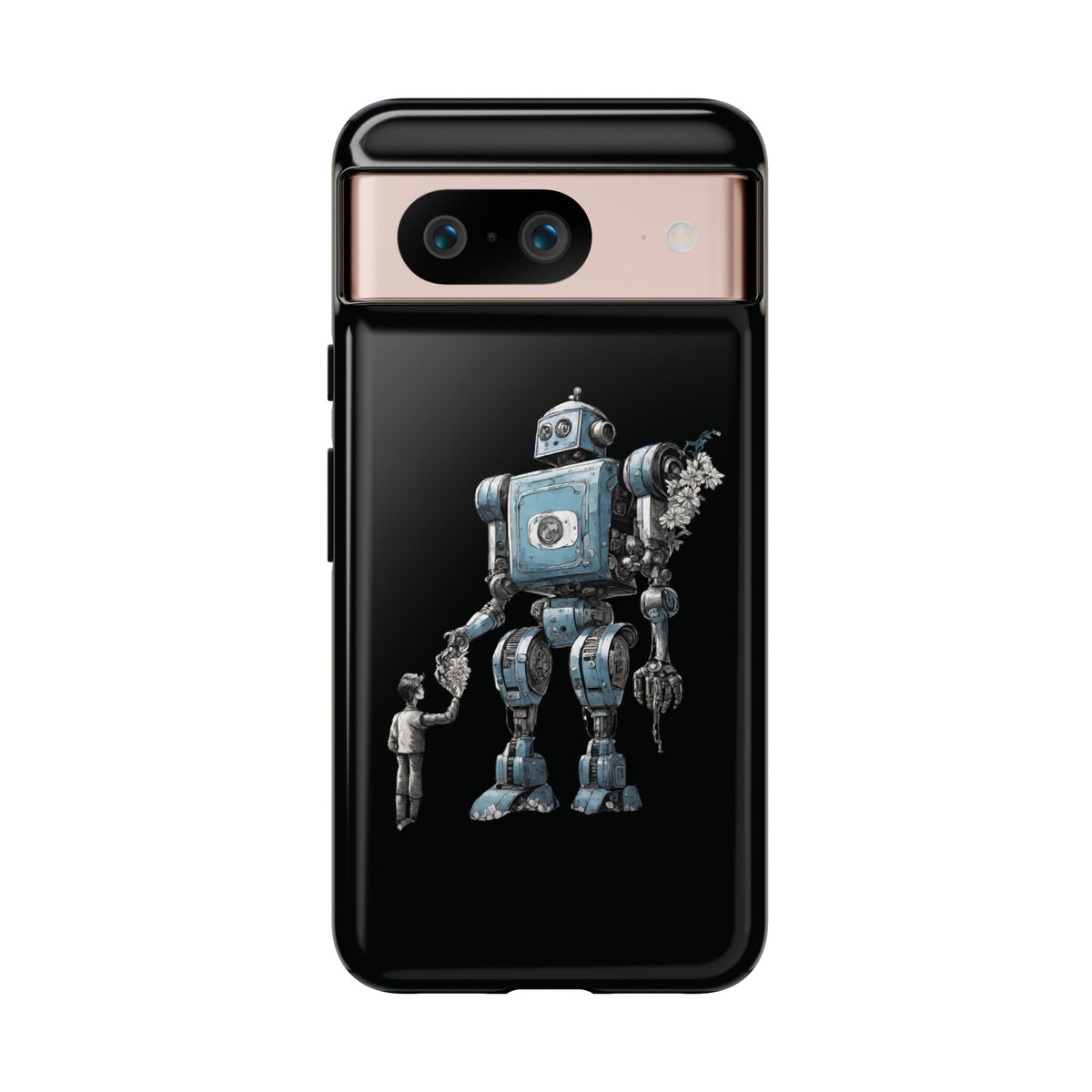 Flowers Robot SpaceArt Tough Google Pixel Mobile Cases