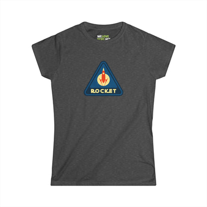 Sci-fi neon sign tee-Rocket Sign Sci-Fi Woman's Tee