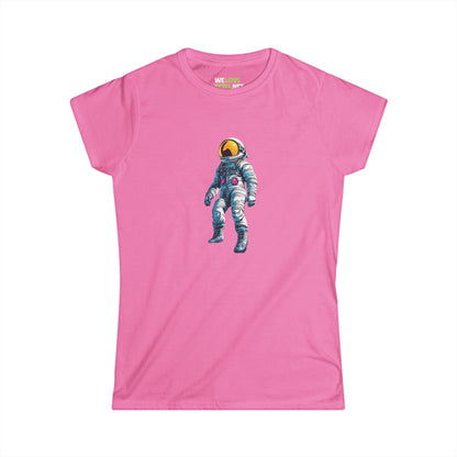 Just Jump SpaceArt Astronaut Woman's Tee-welovescifi.net