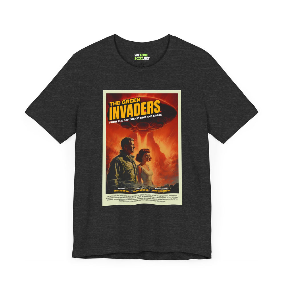 Retro Sci-Fi T-Shirt: The Green Invaders | We Love Sci-Fi