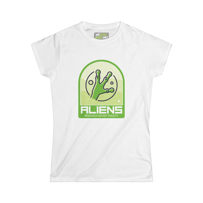 Aliens Research Society Funny Woman's Tee-welovescifi.net