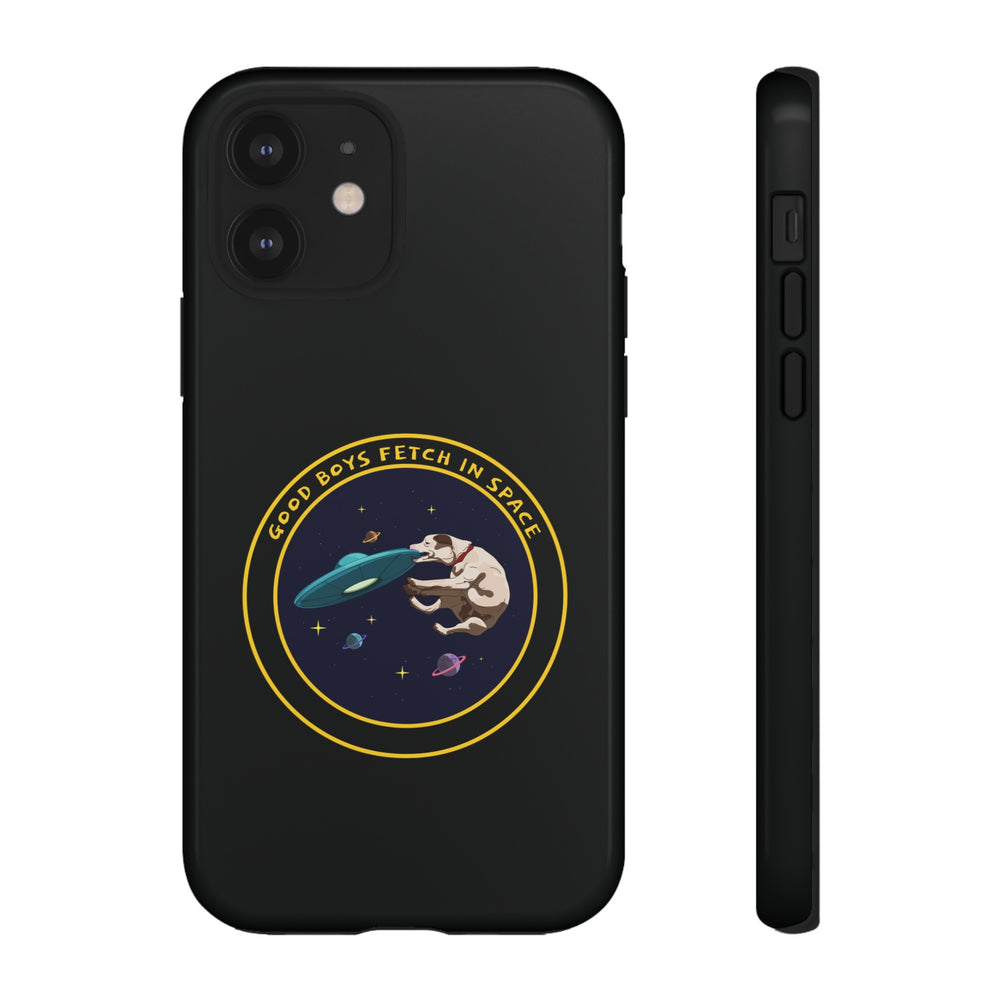 Good Boys Fetch in Space: Funny Dog Sci-Fi iPhone Cases