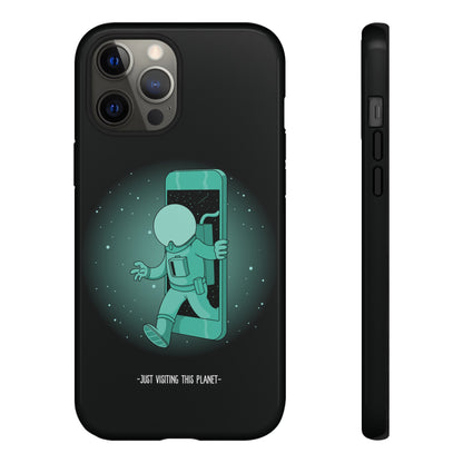 Funny Astronaut iPhone Cases Just Visiting This Planet SciFi