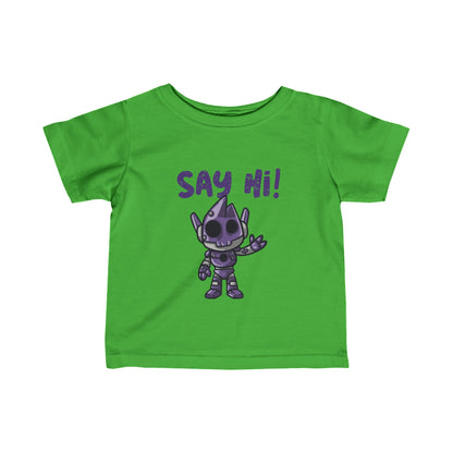 funny infant tee - Say Hi Funny Infant Fine Jersey Tee