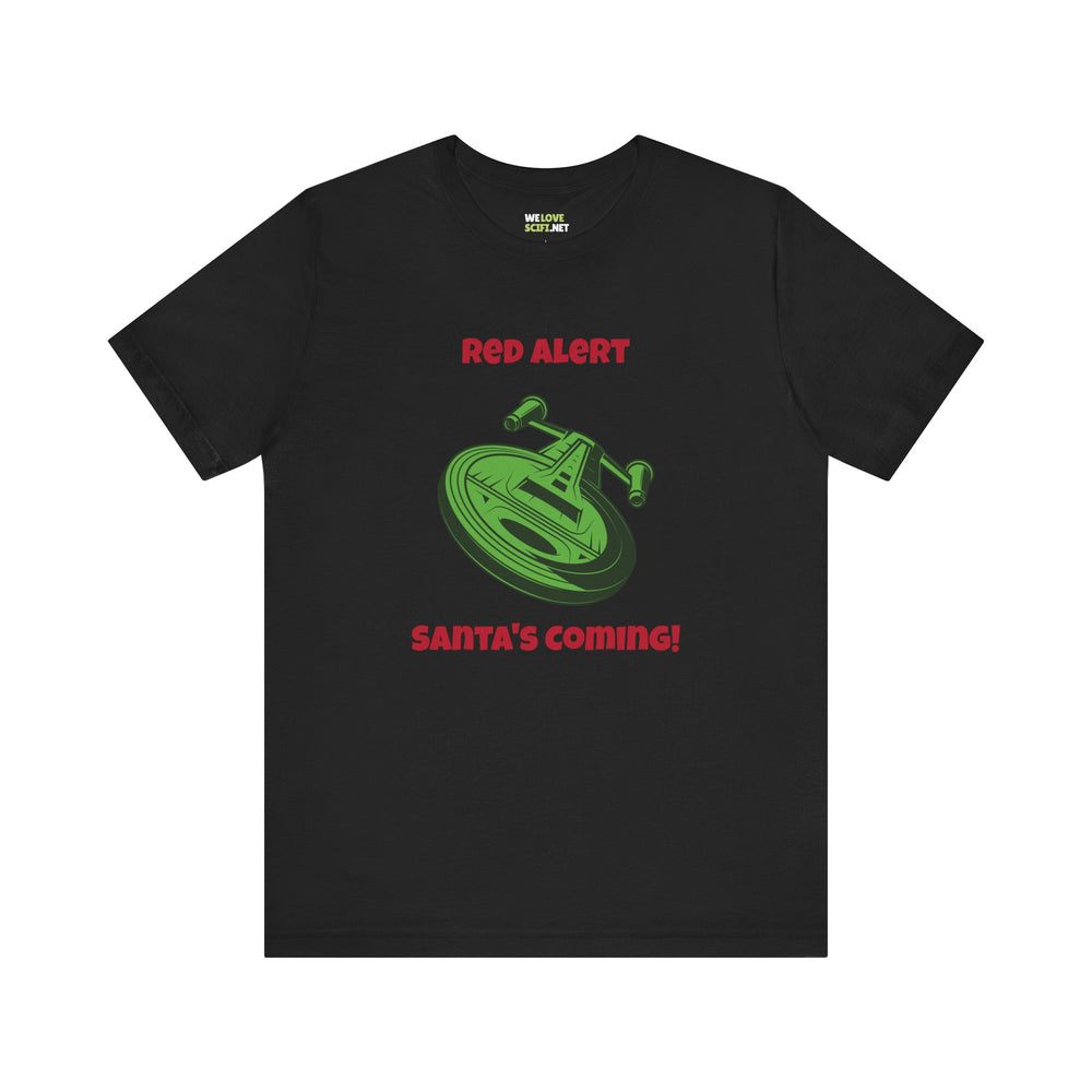 Red Alert Santa Funny Christmas Unisex Tee-welovescifi.net