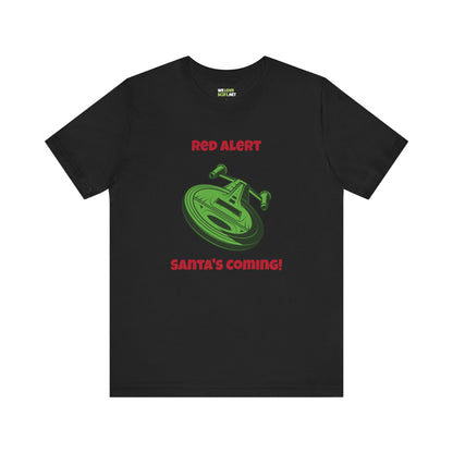 Red Alert Santa Funny Christmas Unisex Tee-welovescifi.net