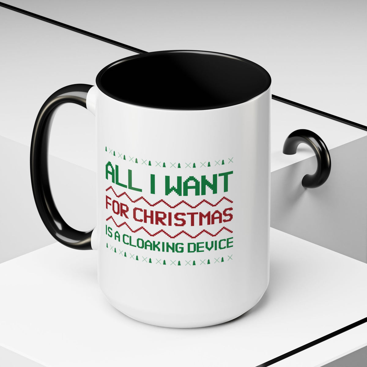 All I Want For Christmas Is A Cloaking Device Accent Mug-welovescifi.net