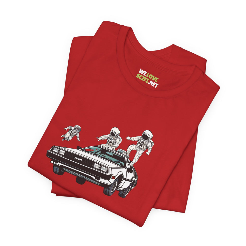 Party in a DeLorean Astronaut Sci-Fi TShirt Cool Sci-Fi Tee