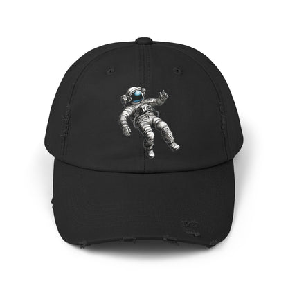 Don't Hold Me Back Space Art Unisex Astronaut Distrassed Cap