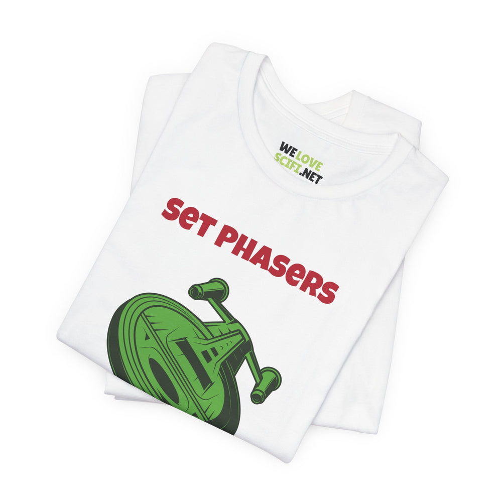 Set Phazers To Jolly Funny Christmas Unisex Tee-welovescifi.net