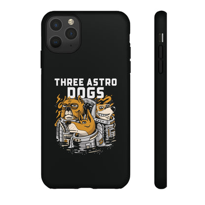 Three Astro Dogs Funny Sci-Fi Tough iPhone Mobile Cases-welovescifi.net