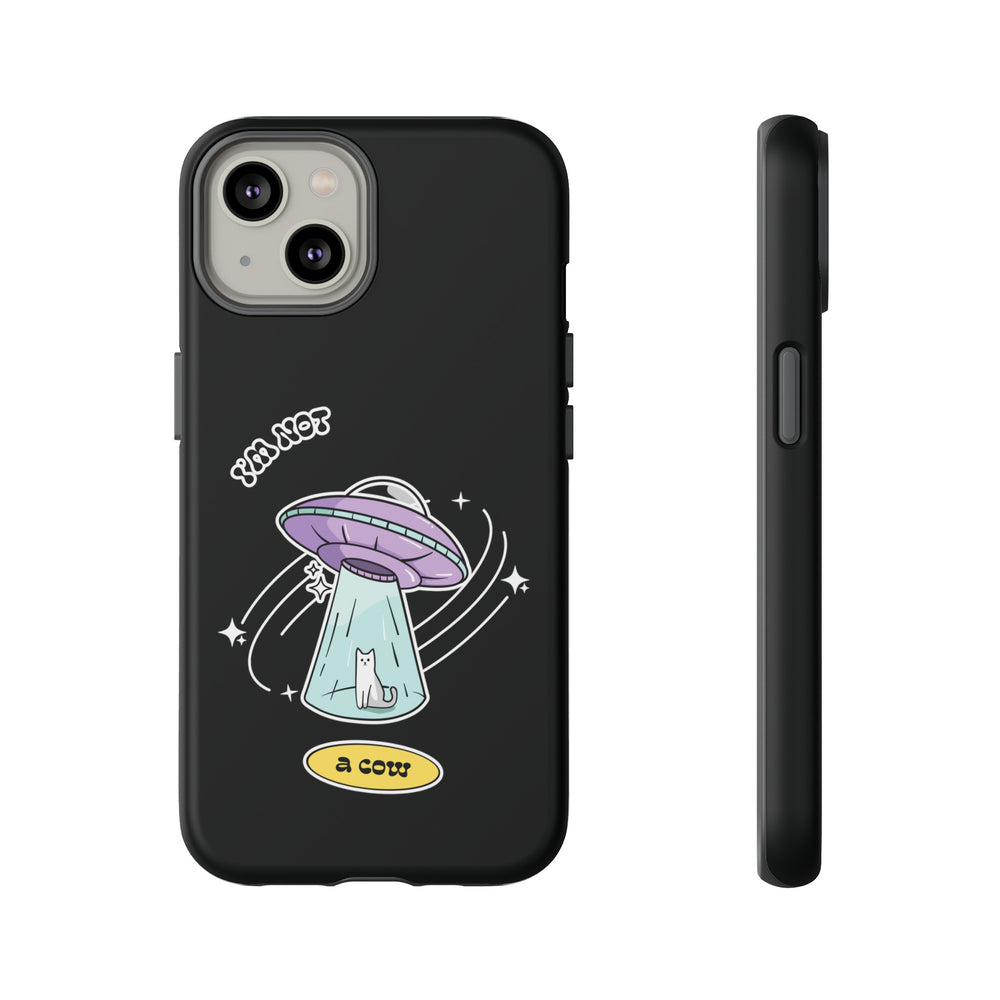 Funny Sci-Fi iPhone Cases | Not a Roswell Cow UFO Design