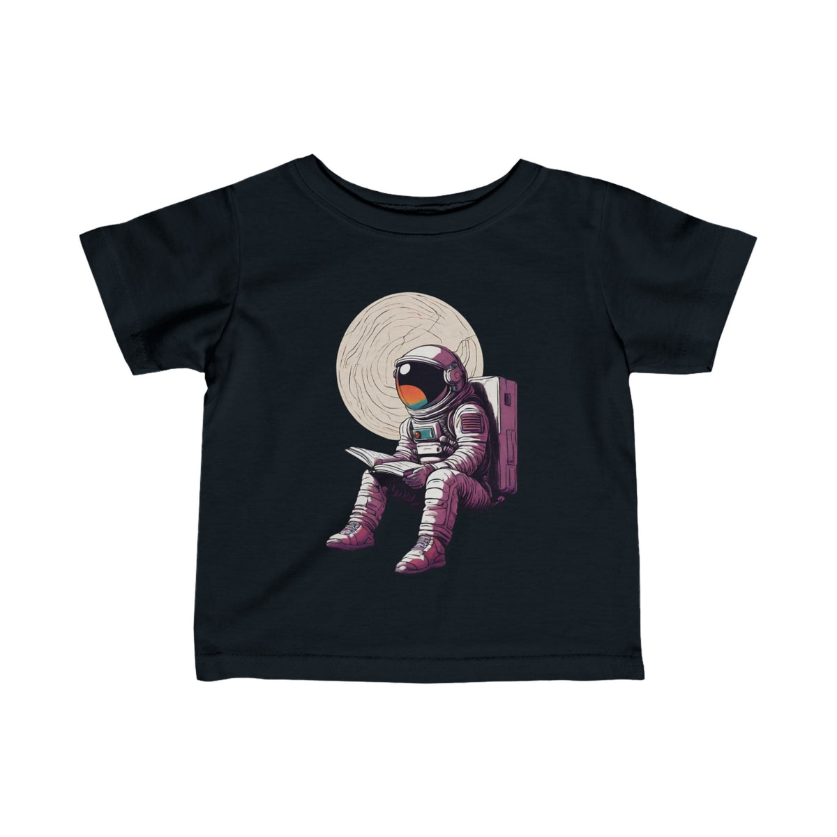 Space Art Tee: Infant Astronaut Fine Jersey T-Shirt