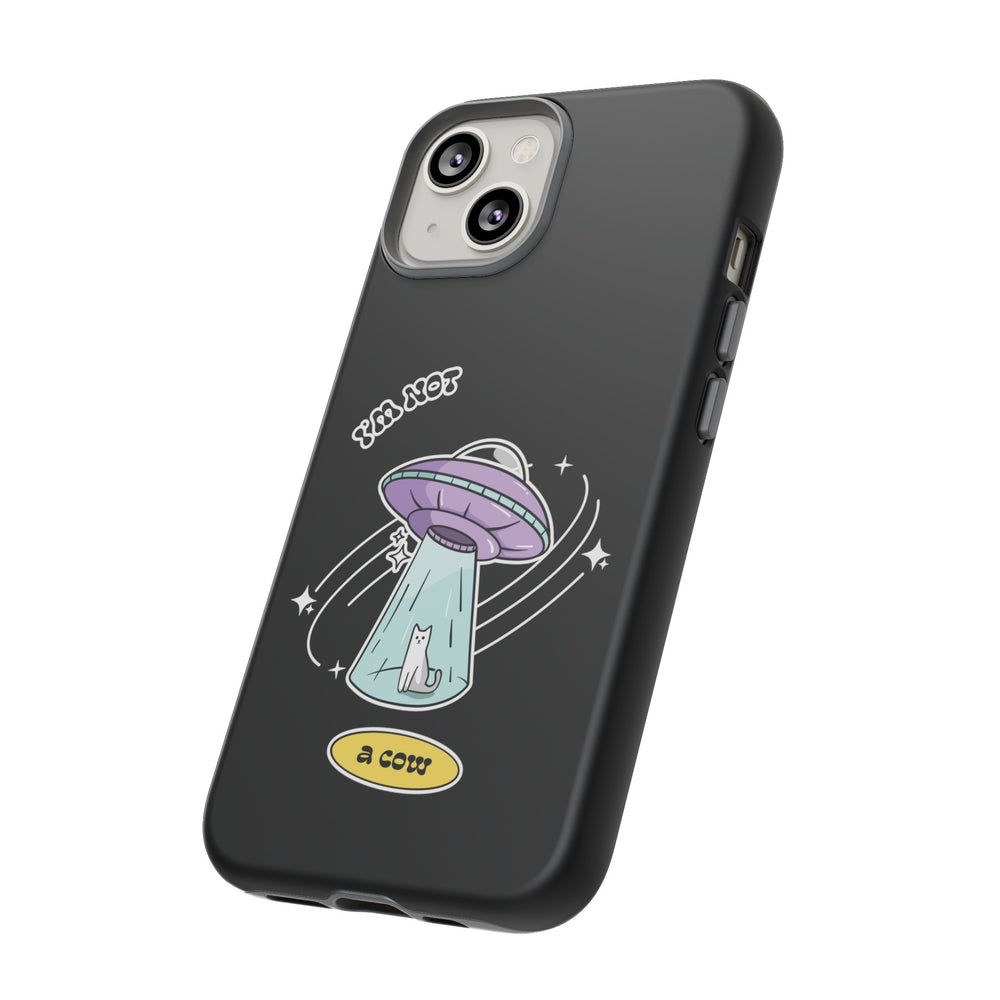 Funny Sci-Fi iPhone Cases | Not a Roswell Cow UFO Design