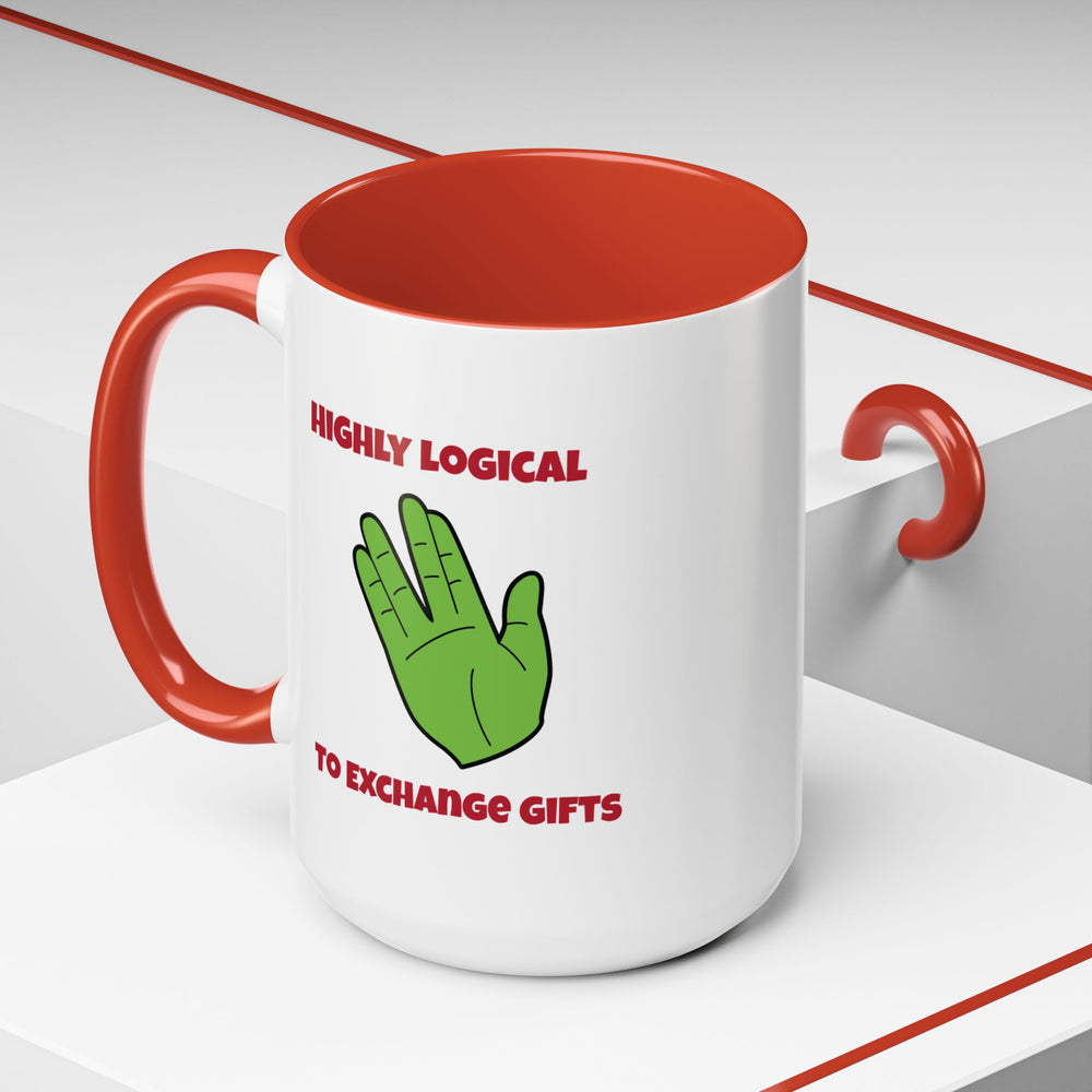 Logical Exchange Funny Spock Christmas Accent Mug-welovescifi.net