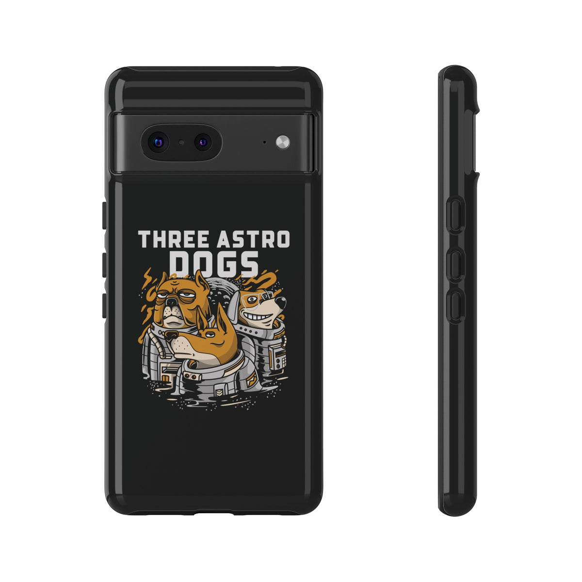 Three Astro Dogs Funny Sci-Fi Tough Google Pixel Mobile Cases-welovescifi.net