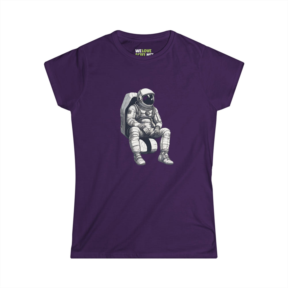 Space Art Tee | Still Waiting Astronaut Women's Shirt