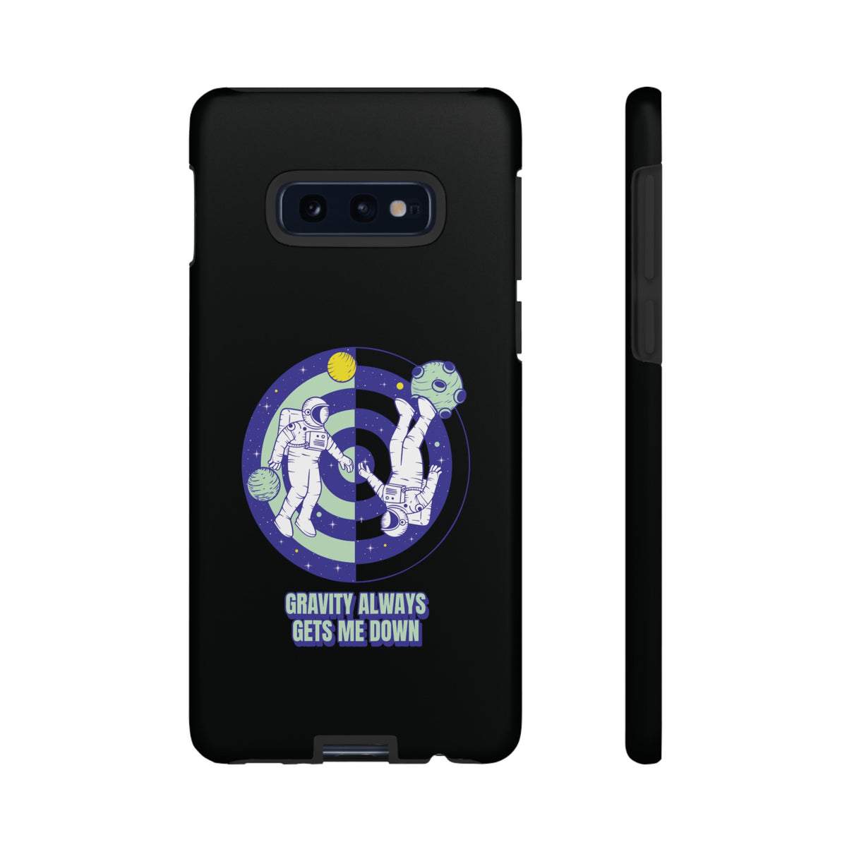 Down Funny Astronaut Sci-Fi Tough Samsung Galaxy Mobile Case