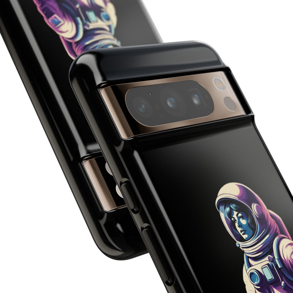 Floating Astronaut Girl Tough Google Pixel Mobile Cases