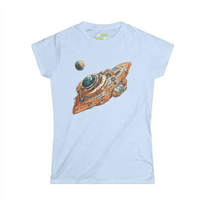 Spaceship 76 Sci-Fi Woman Tee - Trendy Sci-Fi Apparel