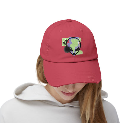 Alien Cap - Outta This World Sci-Fi Unisex Distressed Hat