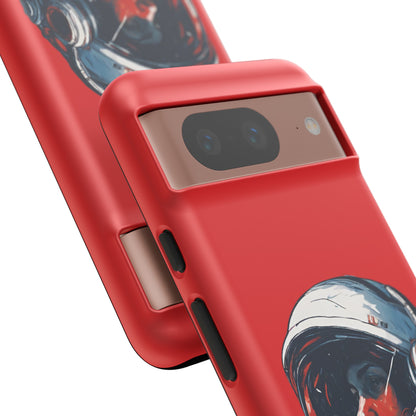 Astronaut In Red SpaceArt Tough Google Pixel Mobile Cases