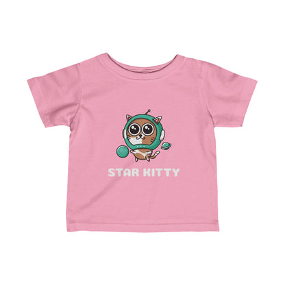 Star Kitty Infant Tee Funny Cat Astronaut Fine Jersey Shirt