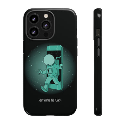 Funny Astronaut iPhone Cases Just Visiting This Planet SciFi