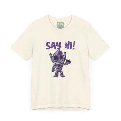 UFO t-shirt-Say Hi Funny UFO Sci-Fi T-Shirt We Love Sci-Fi