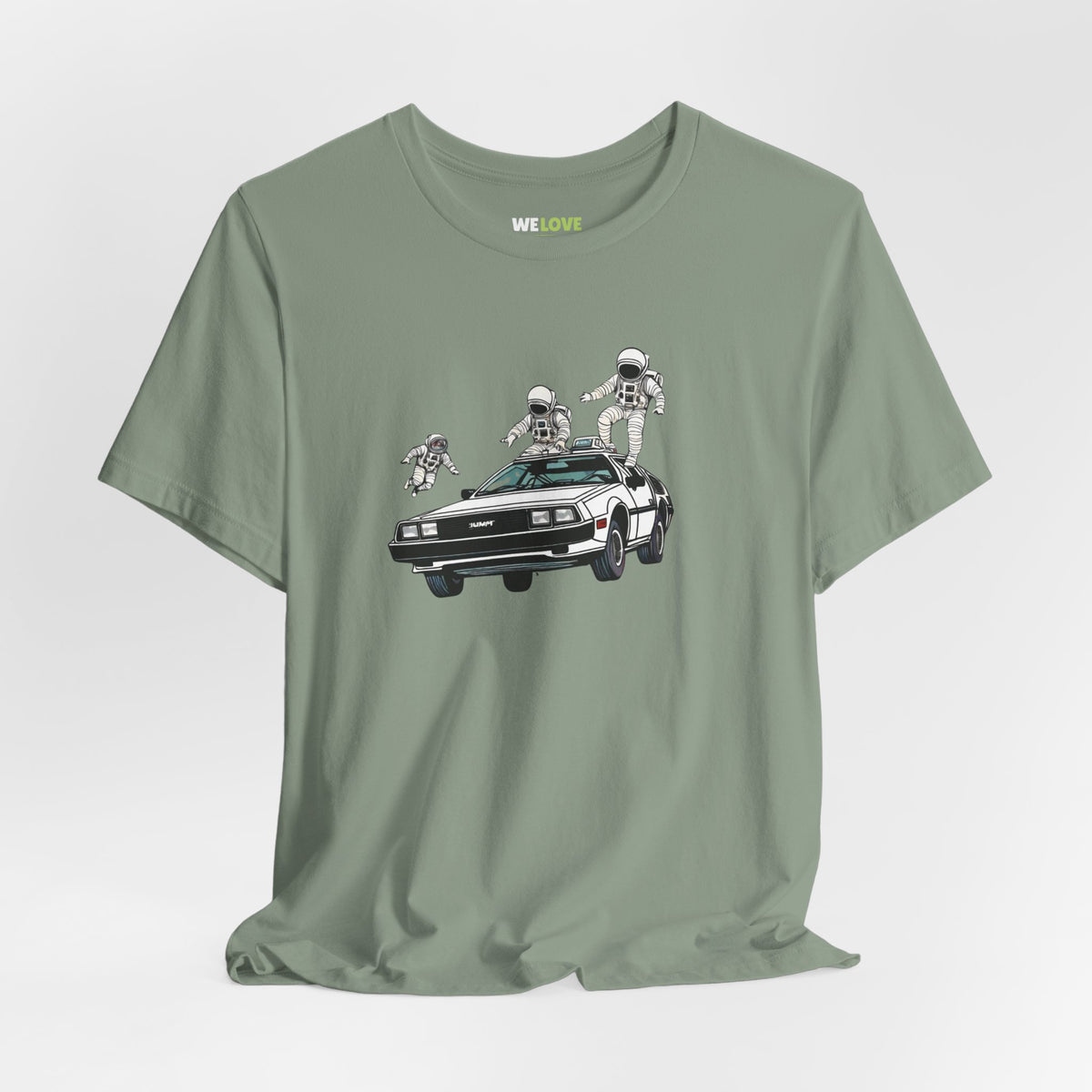 Party in a DeLorean Astronaut Sci-Fi TShirt Cool Sci-Fi Tee