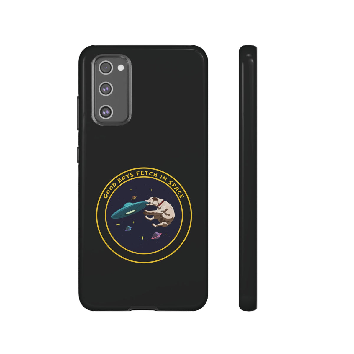 Fetch In Space Dog UFO Tough Samsung Galaxy Mobile Cases