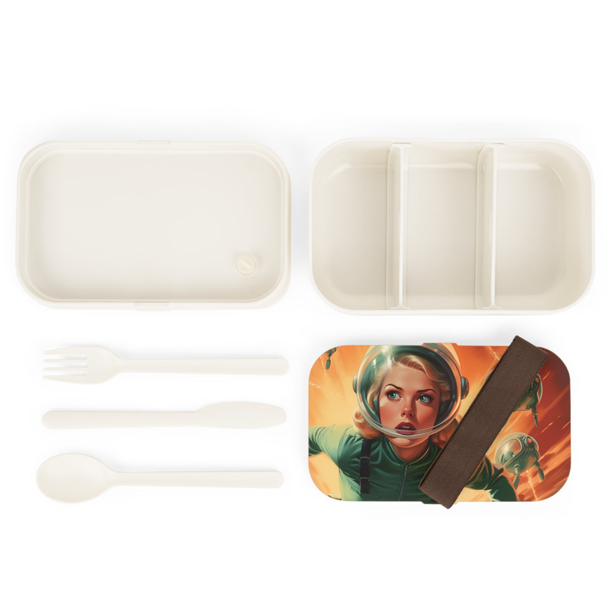 Eternity Crystal Retro UFO Comic Bento Lunch Box-welovescifi