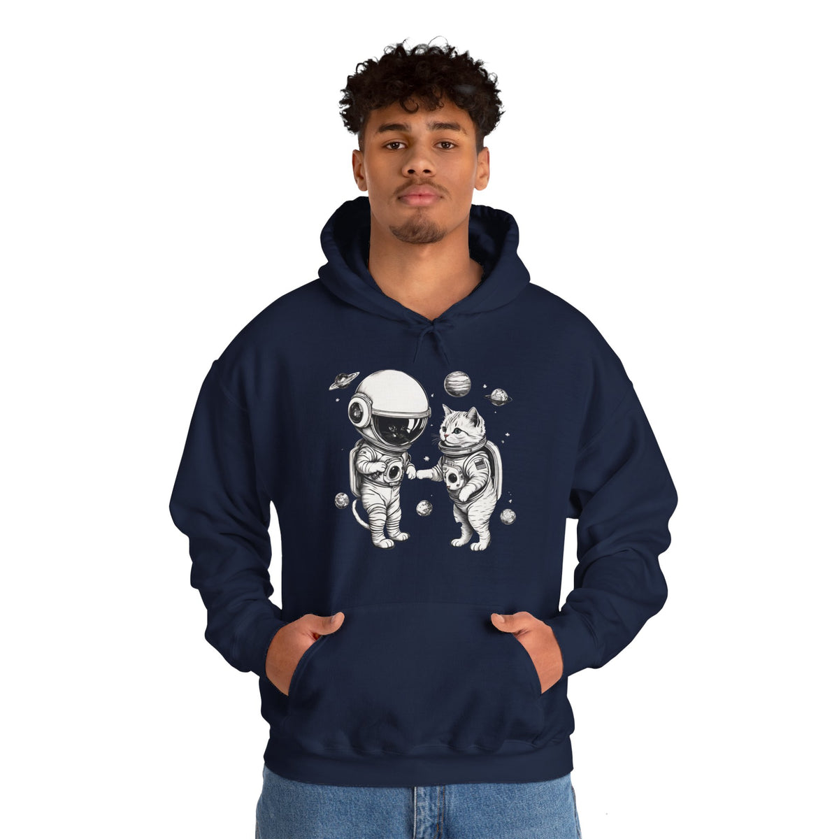 Space Kitties Astronaut Cats Sci-Fi Hoodie