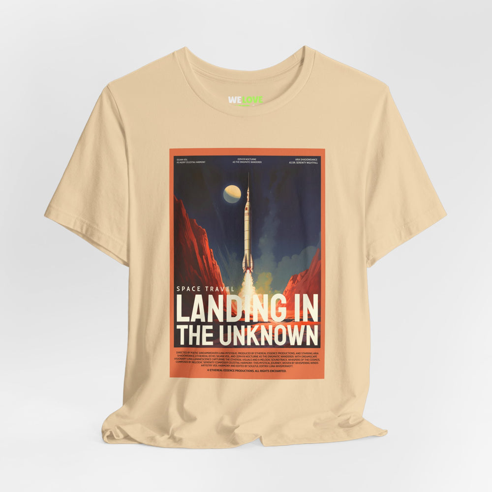 Retro Sci-Fi T-Shirt | Landing in the Unknown | WeLoveSciFi