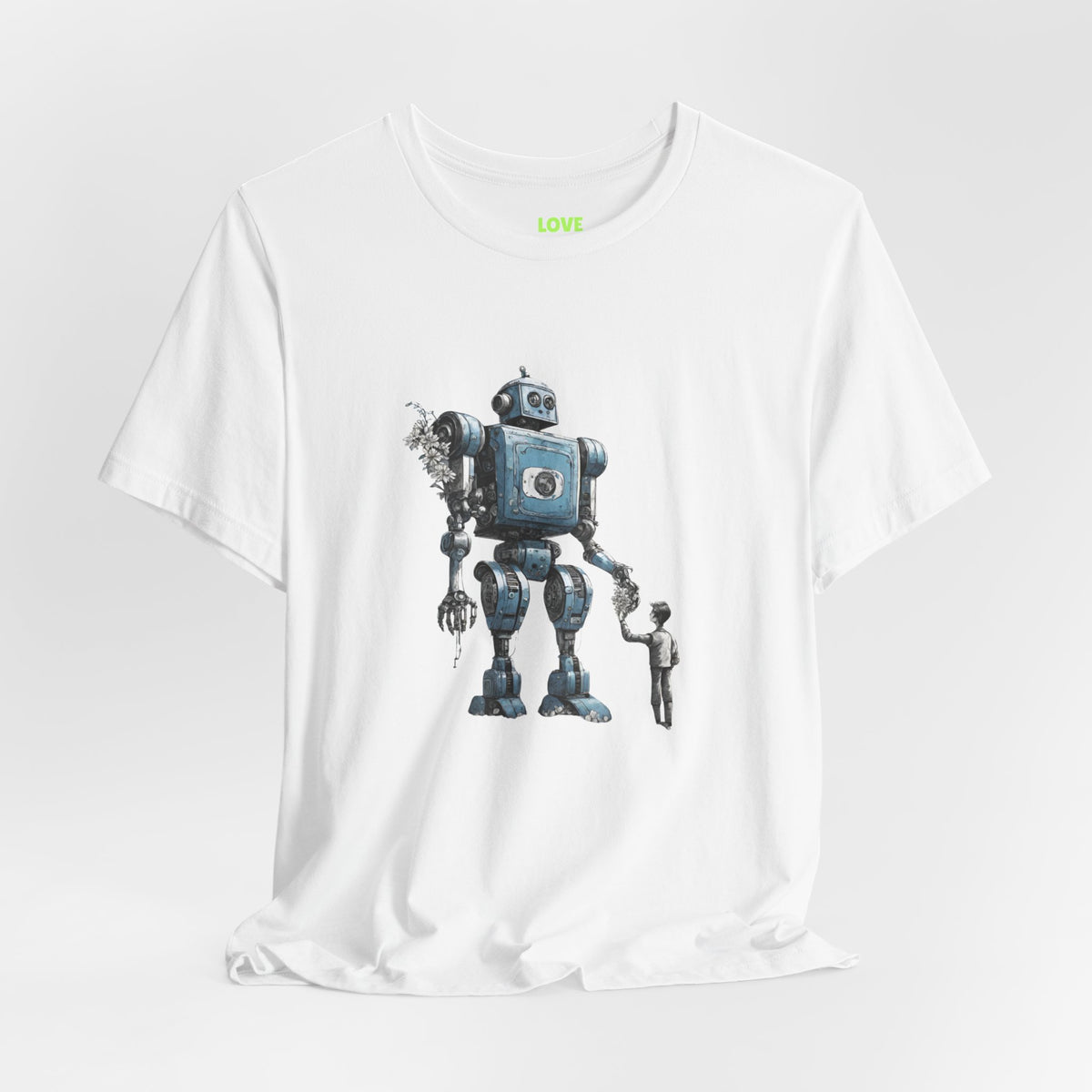 Bringing You Flower Robot SpaceArt SciFi T-Shirt-welovescifi