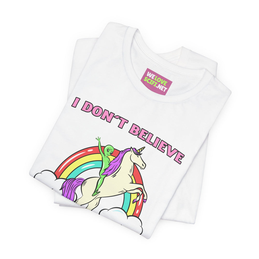 Humans Unicorn UFO Sci-Fi T-Shirt - Sci-Fi T-Shirt