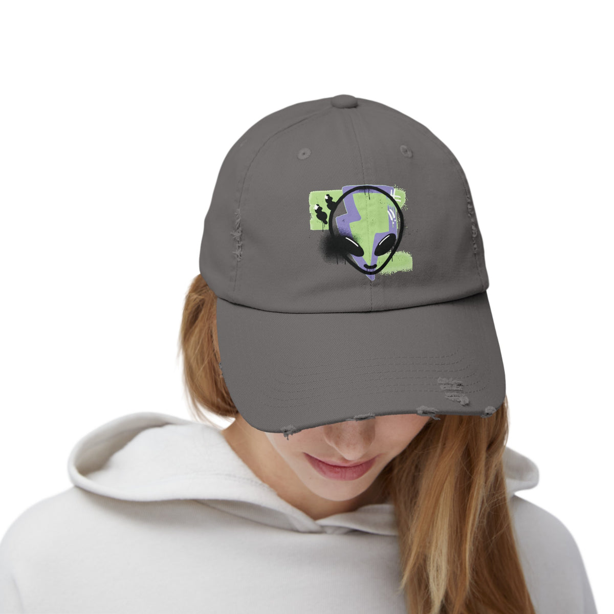 Alien Cap - Outta This World Sci-Fi Unisex Distressed Hat