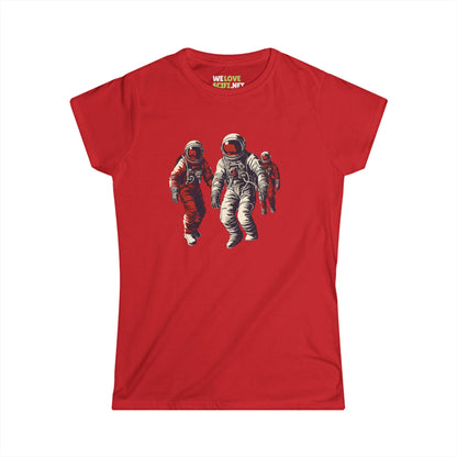 Astronauts In Red Woman's Tee-welovescifi.net