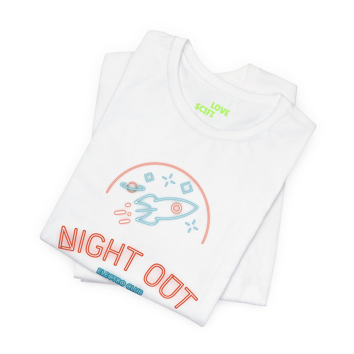 Night Out Retro Sci-Fi T-Shirt | Classic Space Design